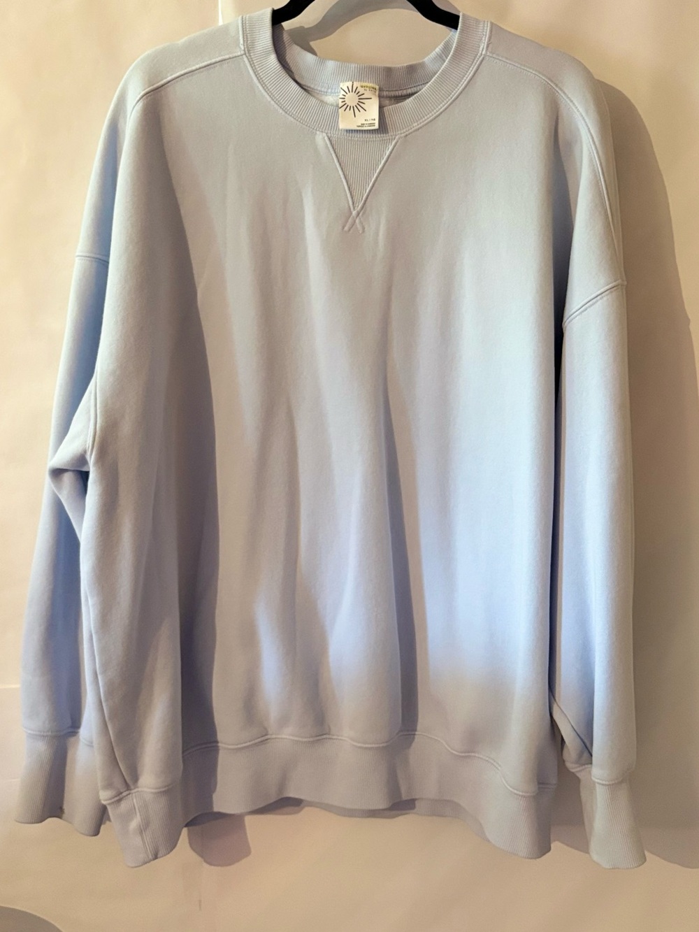 Relaxed Light Blue Crew Sweatshirt - Unknown Brand